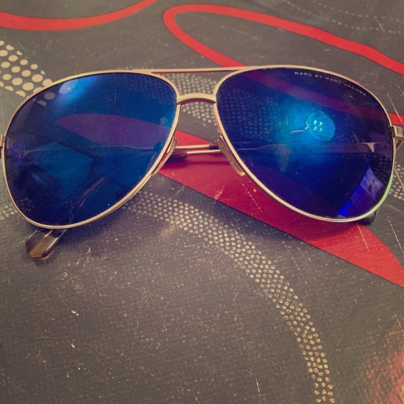 Marc by Marc Jacobs aviator sunglasses. Blue - Picture 1 of 5